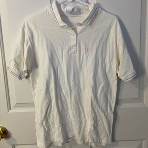 White short sleeve polo shirt